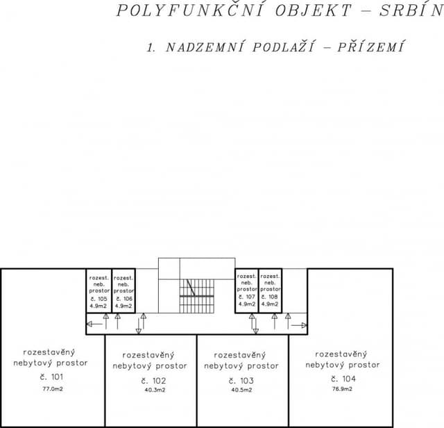 Obr. 25 – polyfunkční objekty I. + II. Srbín